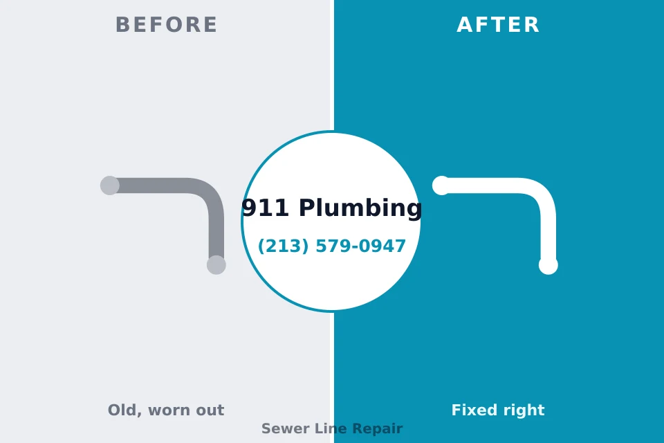 Before and after: plumbing repair Owens Cross Roads, AL